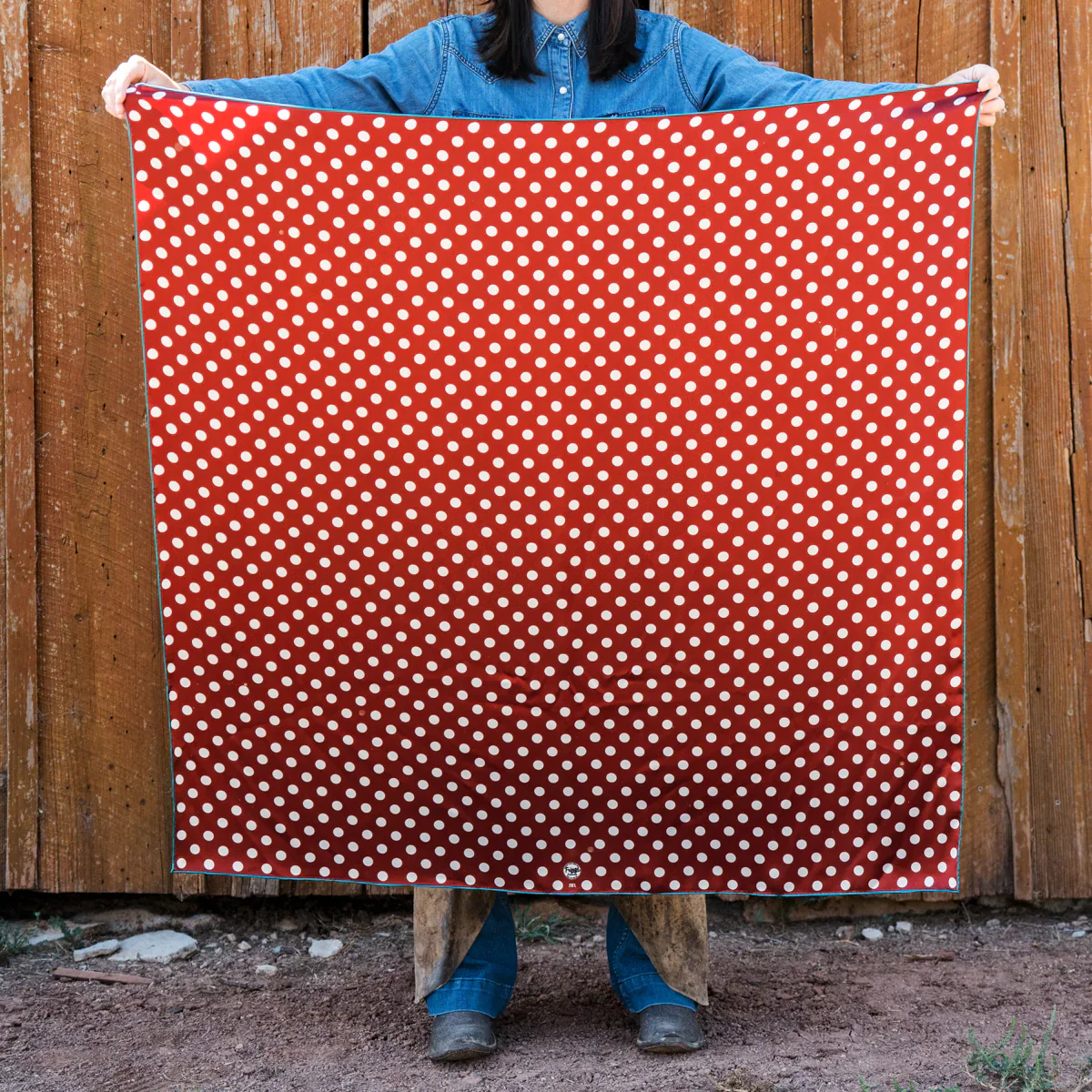 Fringe Red Baldy 44" Scarf
