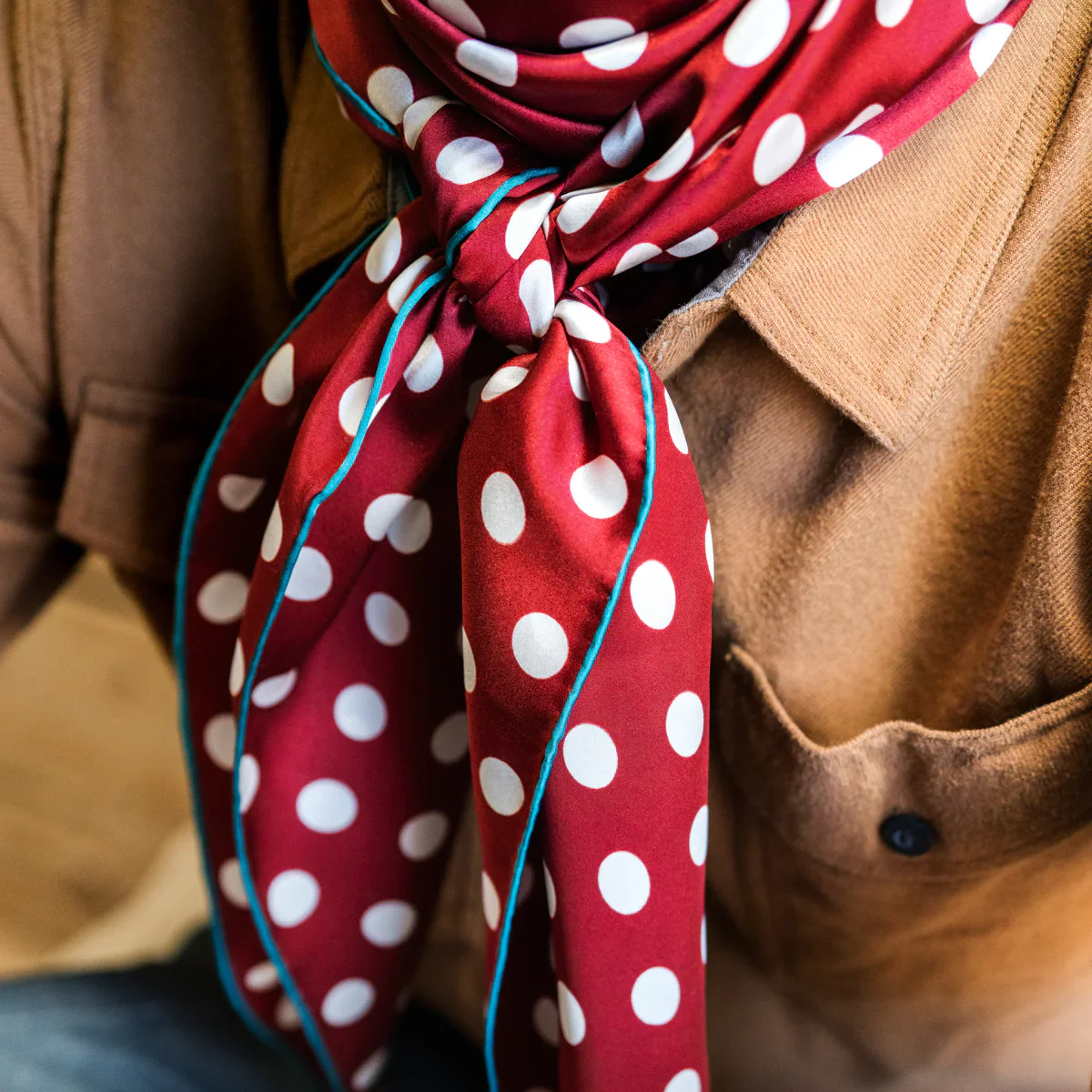 Fringe Red Baldy 44" Scarf - Image 7