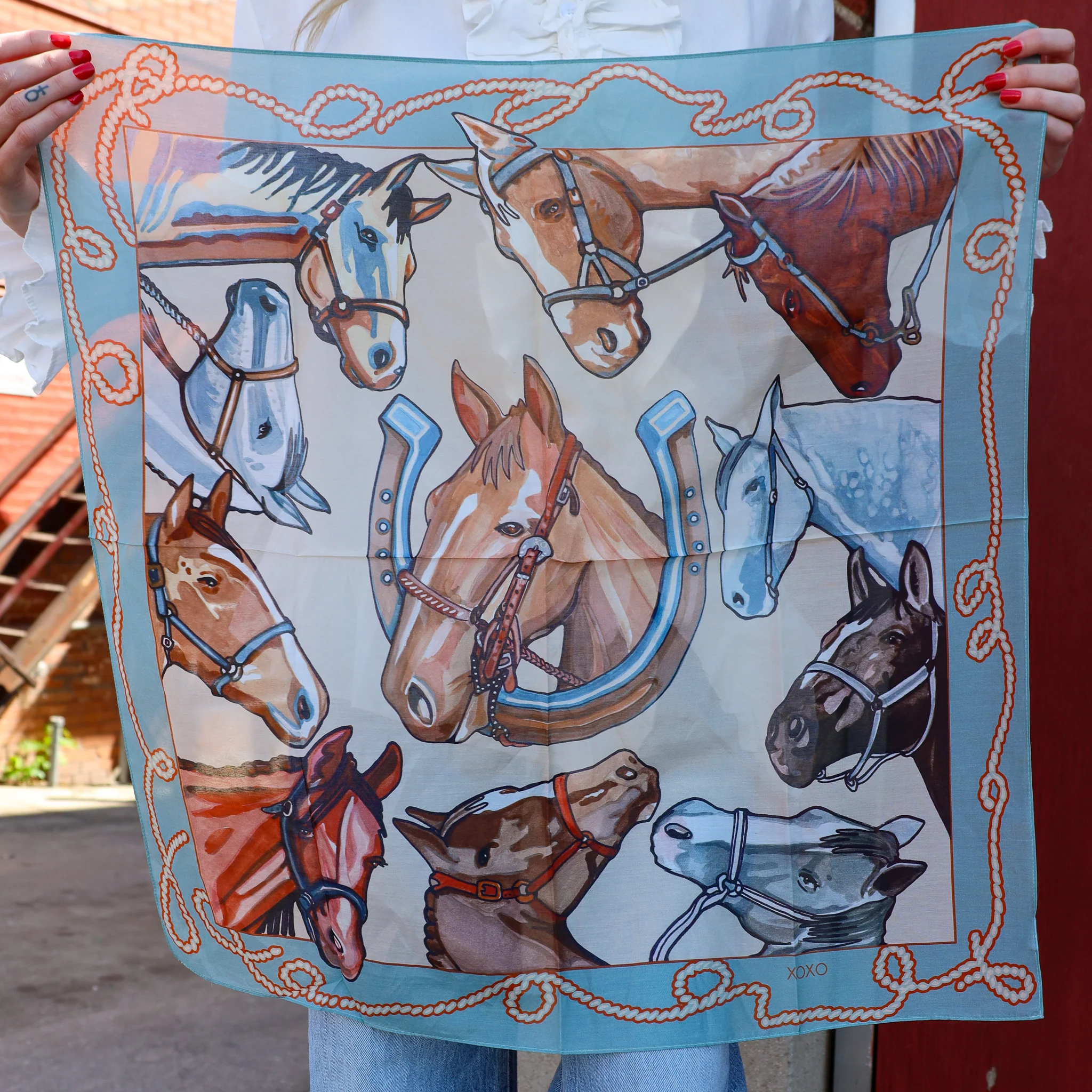 XOXOART PRETTY LITTLE HORSESHOE SHORTY 26" SCARF - Image 6