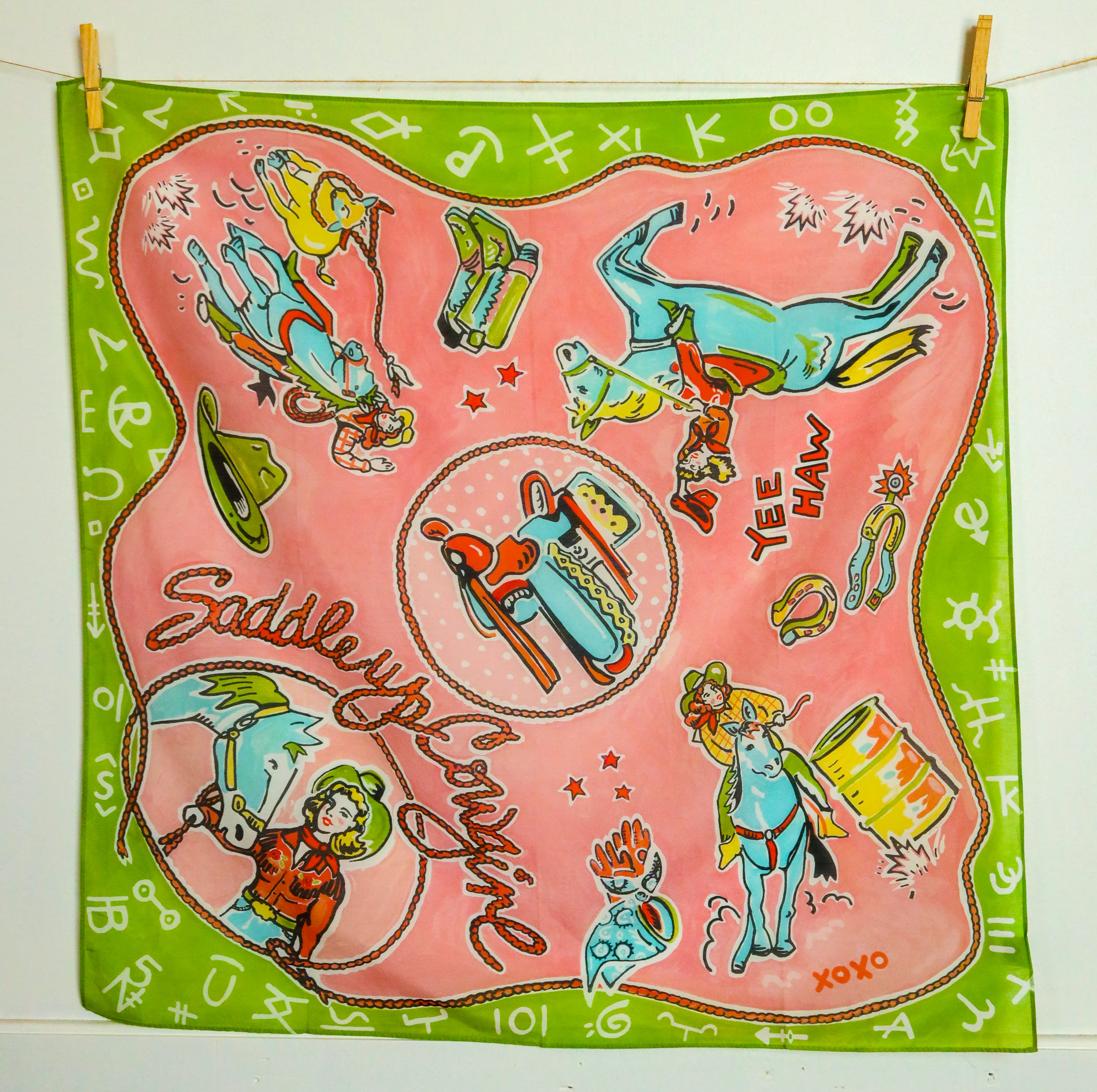 Xoxoart Saddle Up Cowgirl Shorty Scarf
