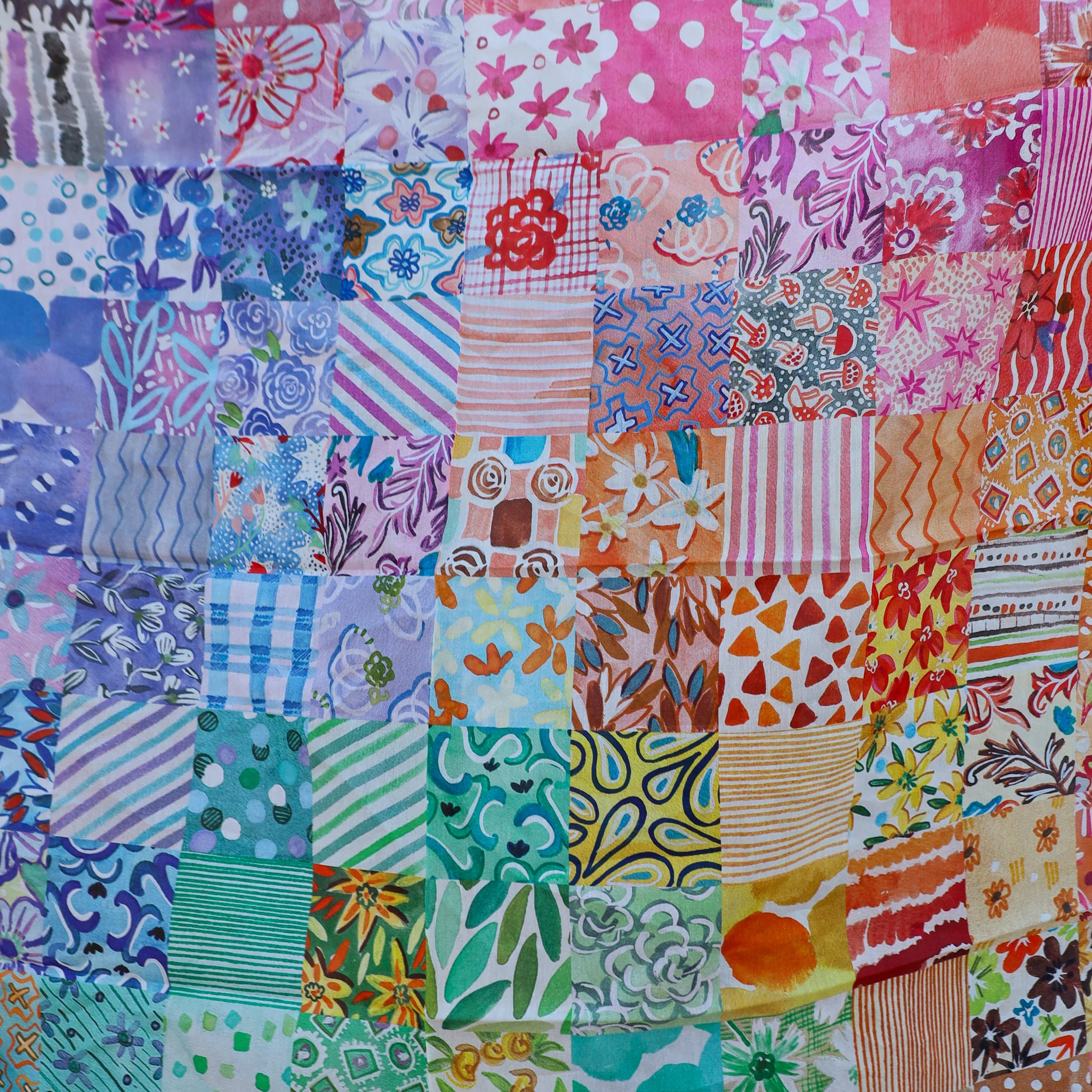XOXOART VINTAGE FEEDSACK SHORTY 26" SCARF - Image 5