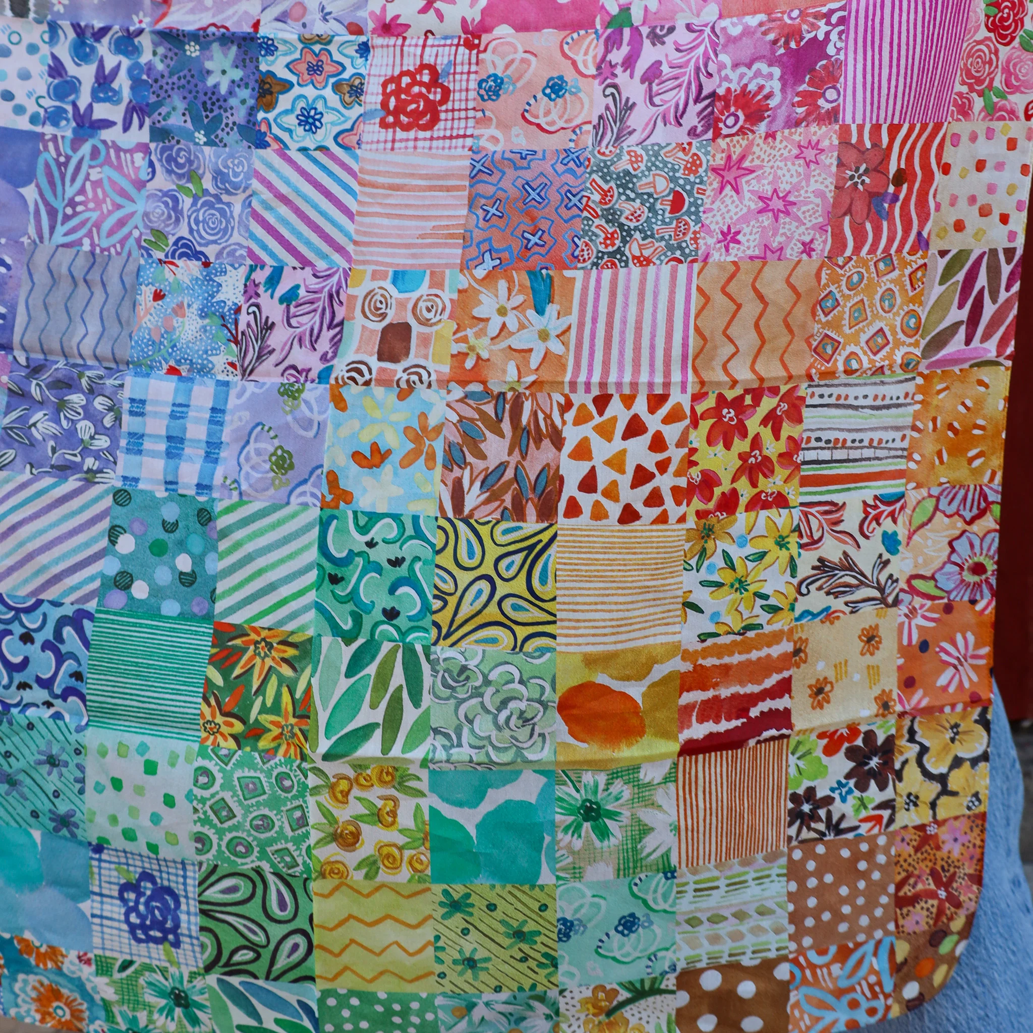 XOXOART VINTAGE FEEDSACK SHORTY 26" SCARF - Image 6