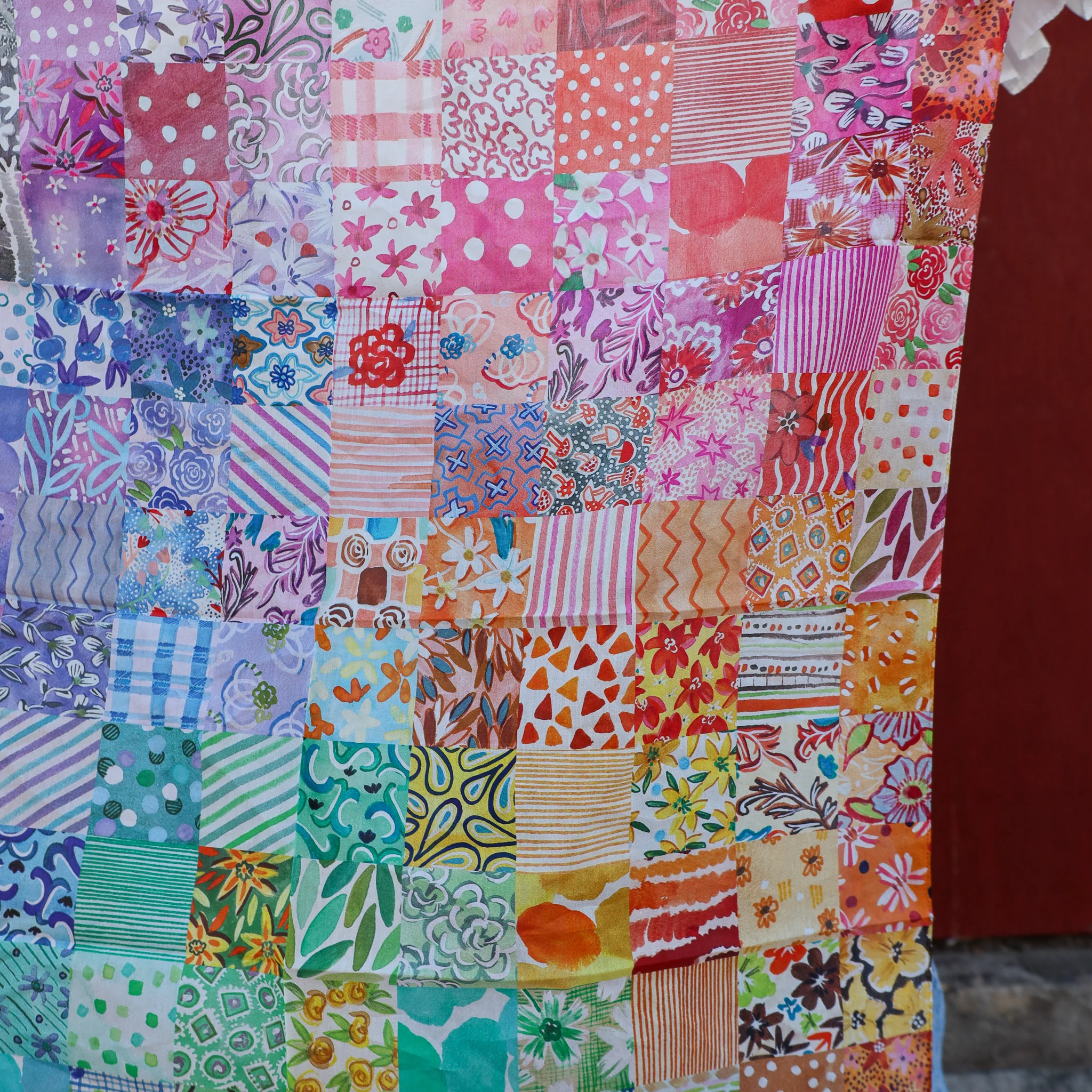 XOXOART VINTAGE FEEDSACK SHORTY 26" SCARF - Image 7