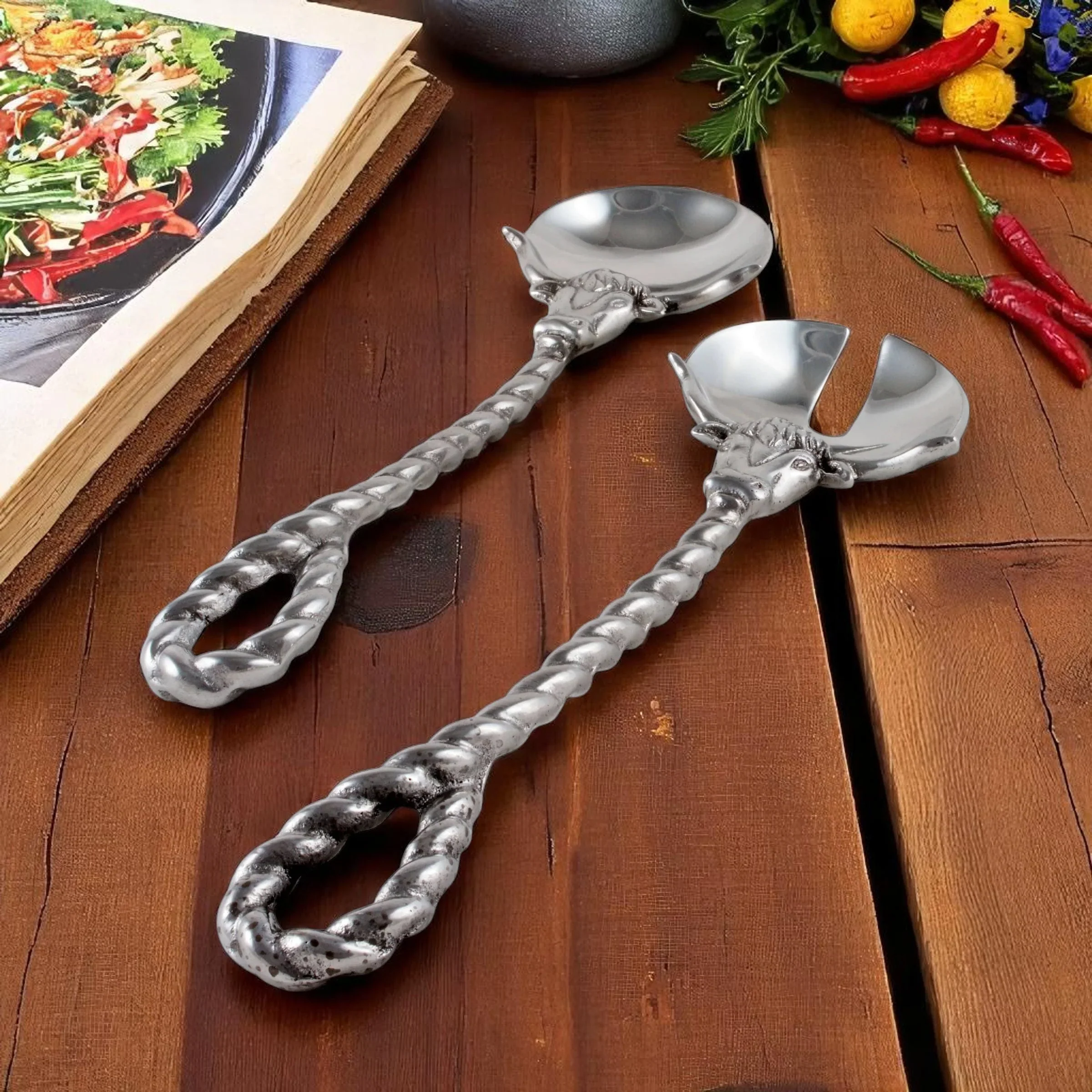 Arthur Court Longhorn Serving Set - Image 3