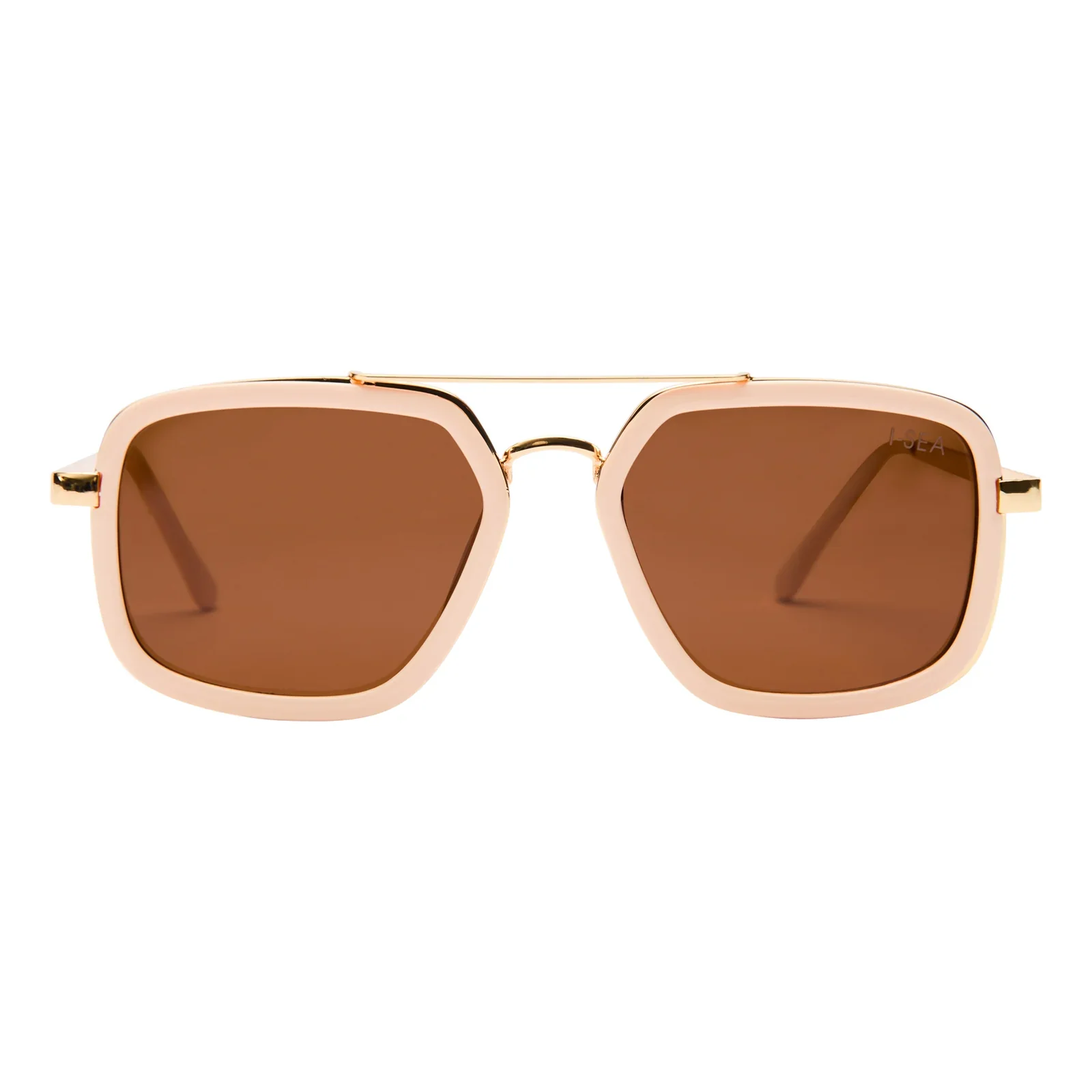 I-SEA CRUZ CREAM BROWN POLARIZED SUNGLASSES