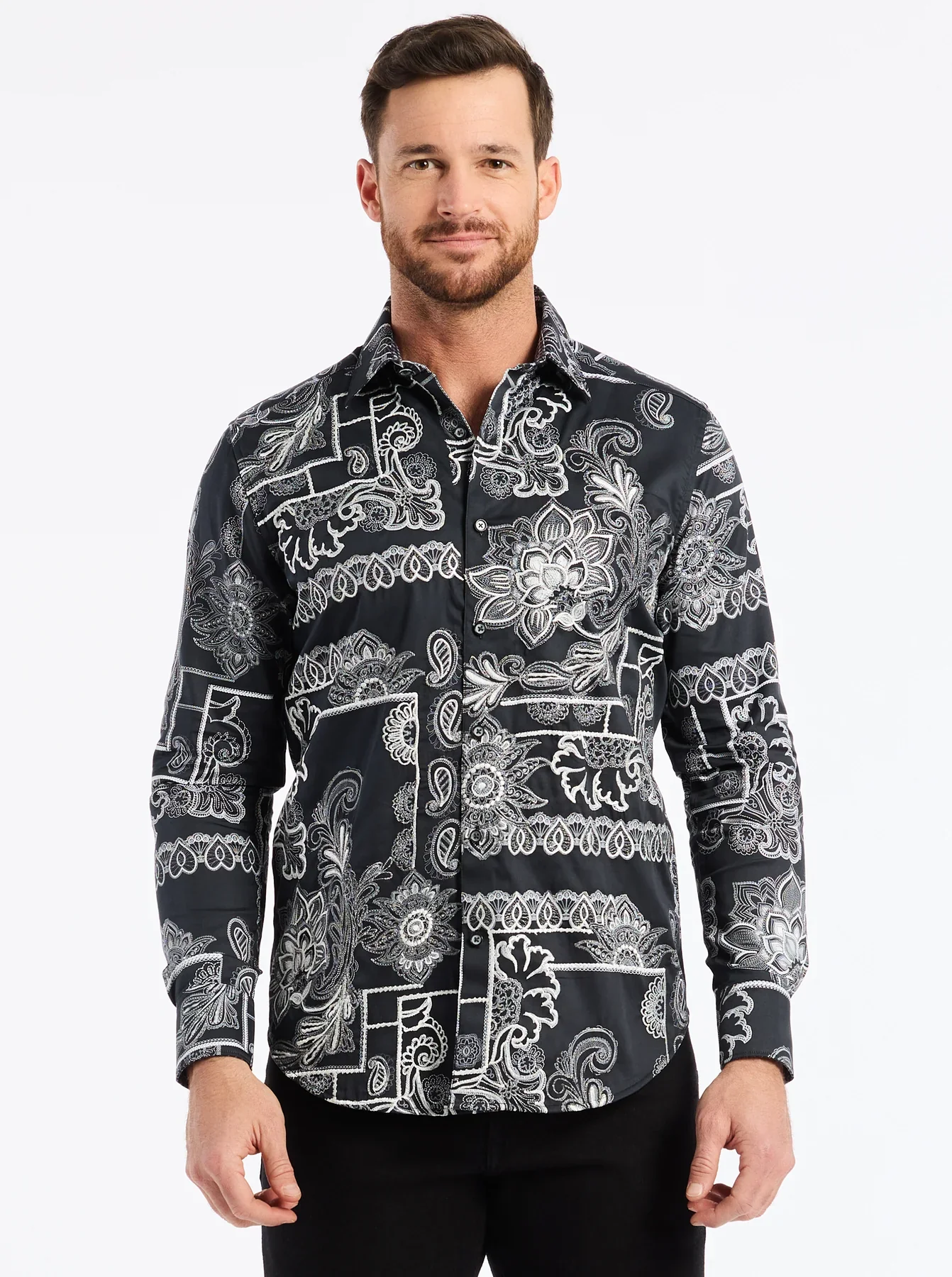 ROBERT GRAHAM ARDEN LONG SLEEVE BUTTON DOWN SHIRT