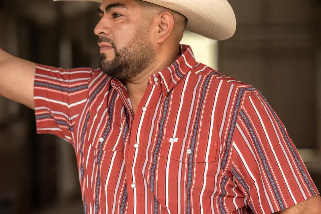 Ferrell The Brooks in Red - Short Sleeve Snap - Image 6