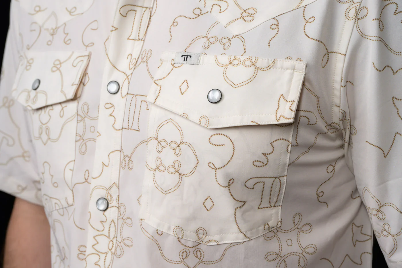 Ferrell The Carson in Beige Short Sleeve Snap - Image 3
