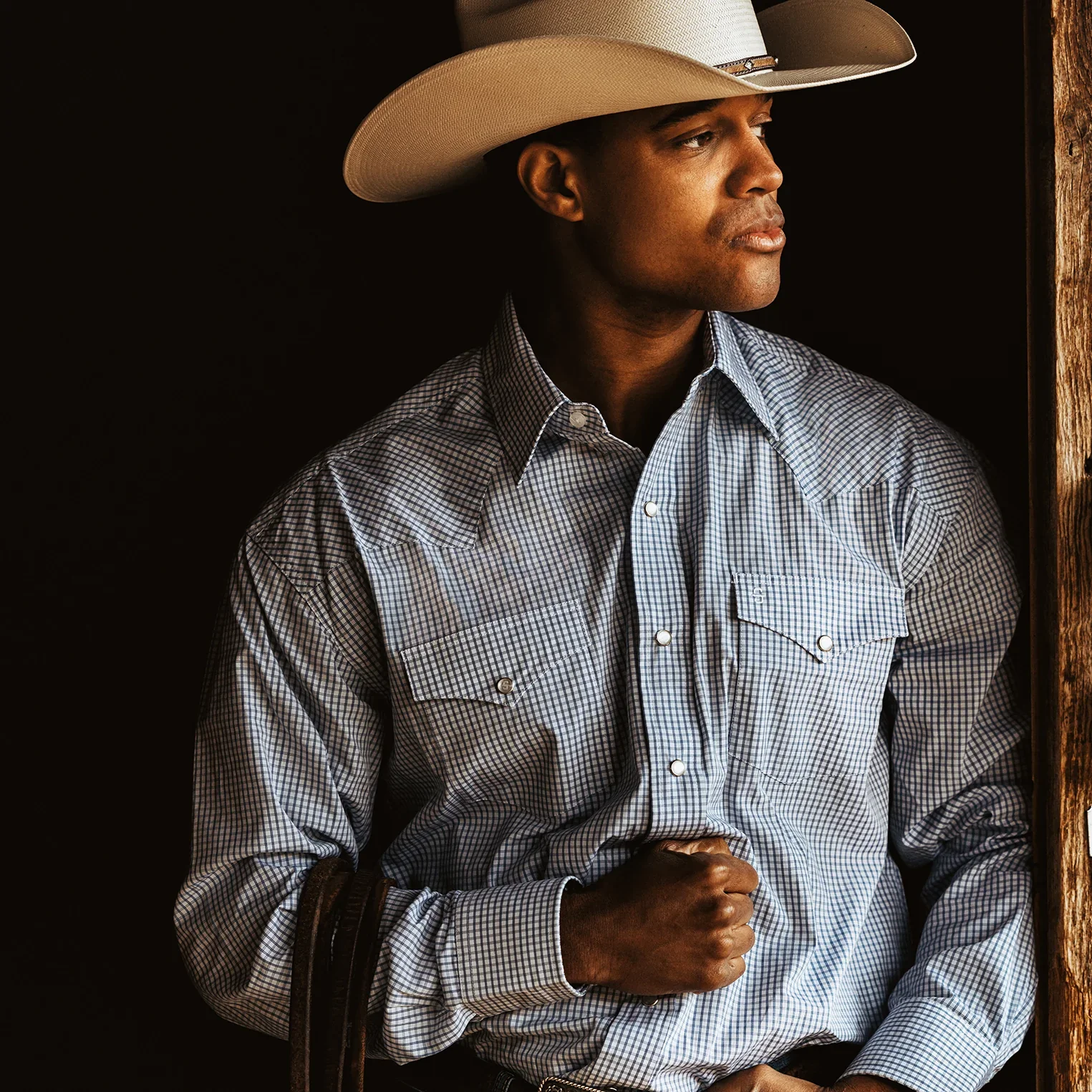 Stetson Two Stripe Check Western Shirt - Image 3