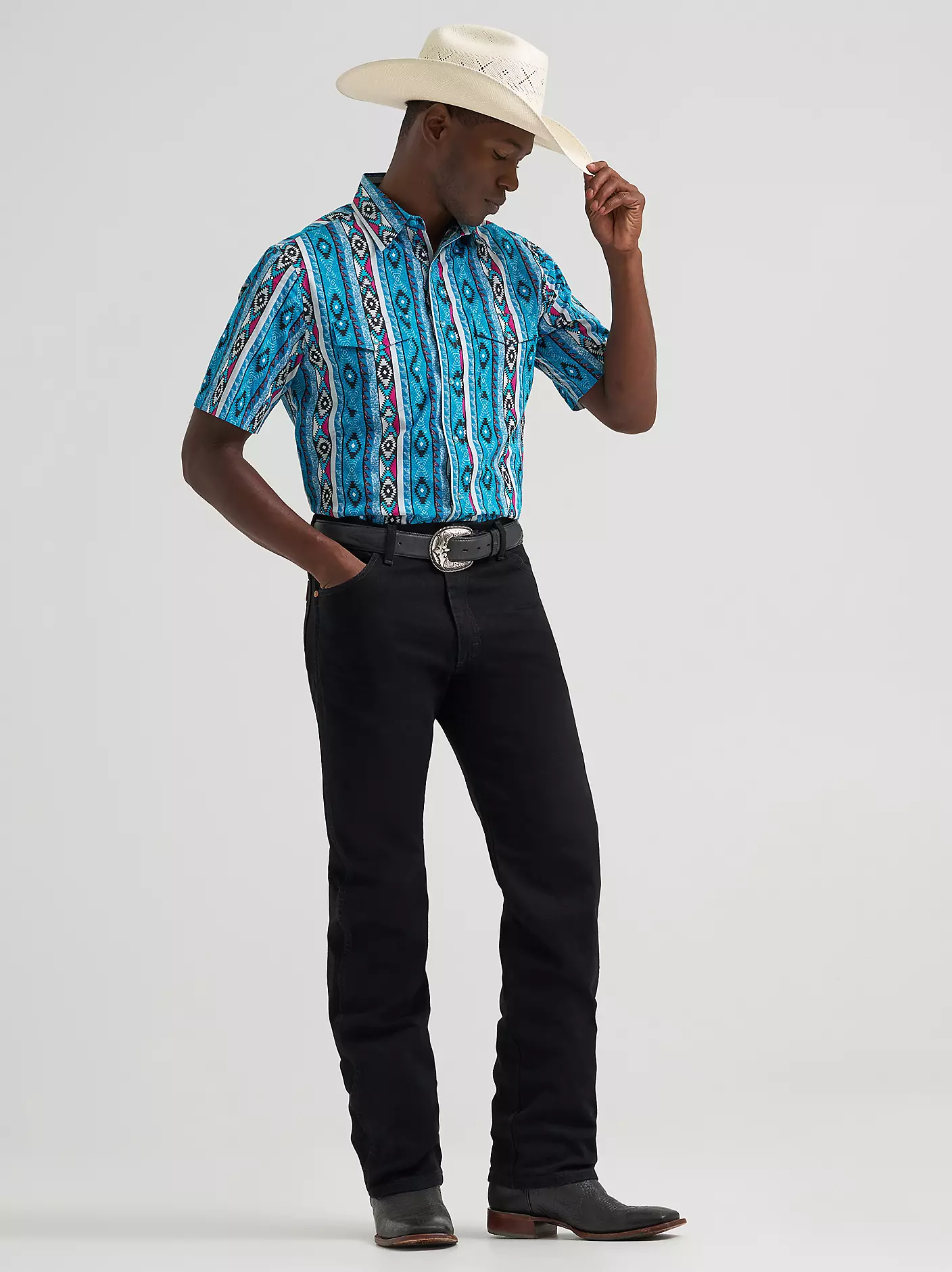 Wrangler Checotah® Short Sleeve Western Snap Shirt - Image 2