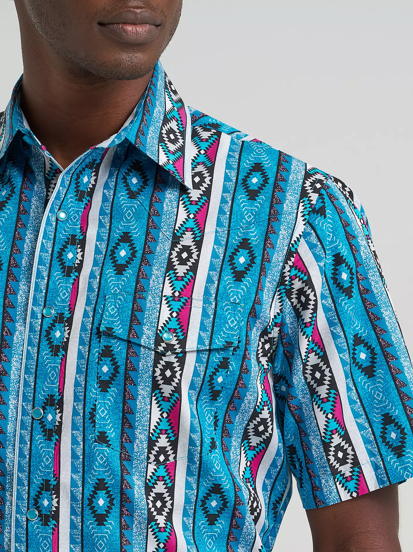 Wrangler Checotah® Short Sleeve Western Snap Shirt - Image 4