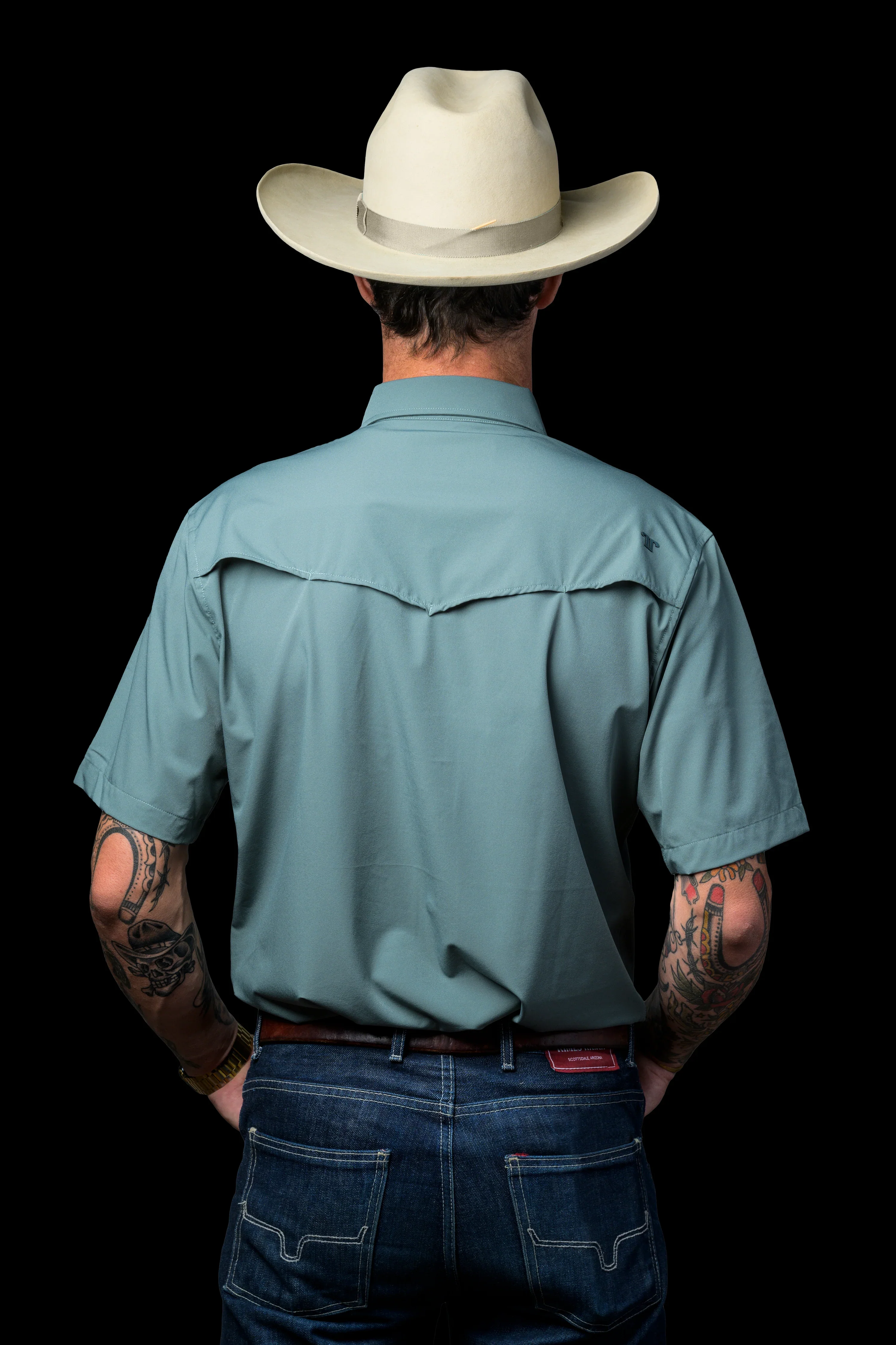 Ferrell CORE - Men's Aqua Short Sleeve Snap Shirt - Image 2