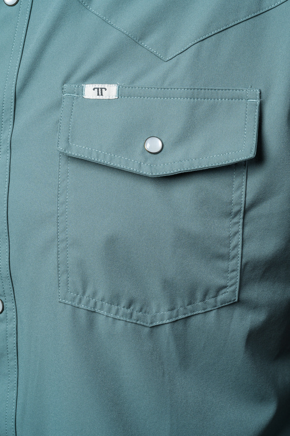 Ferrell CORE - Men's Aqua Short Sleeve Snap Shirt - Image 3