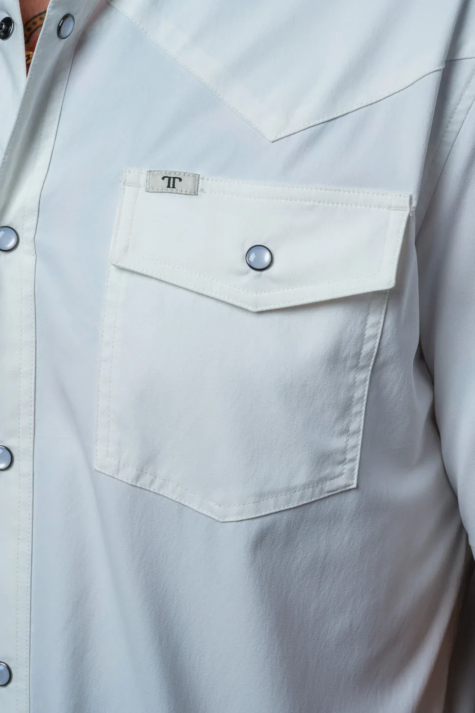 Ferrell CORE - Men's White Short Sleeve Snap Shirt - Image 3