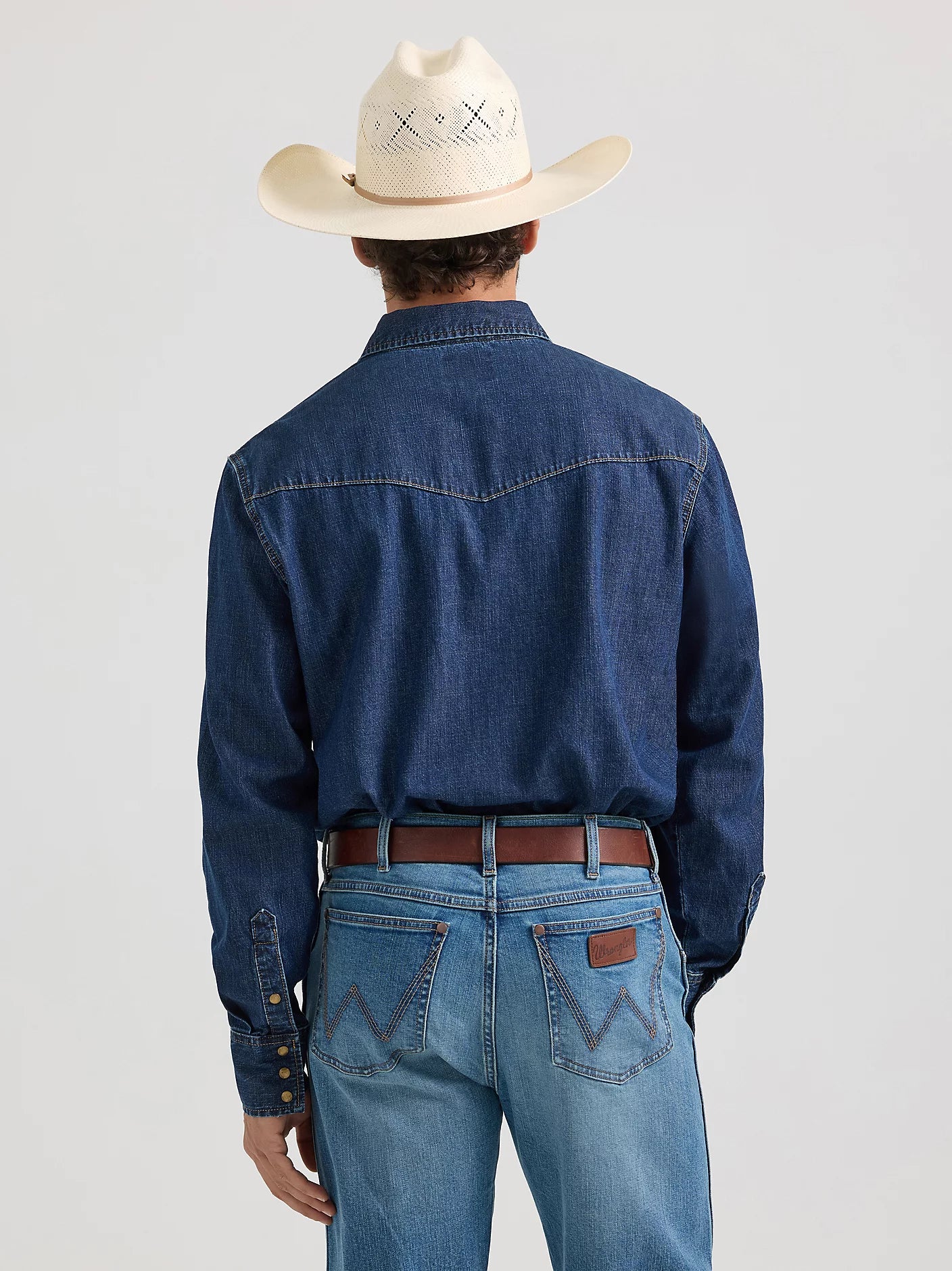Wrangler® Classic Denim Western Snap Shirt - Image 3