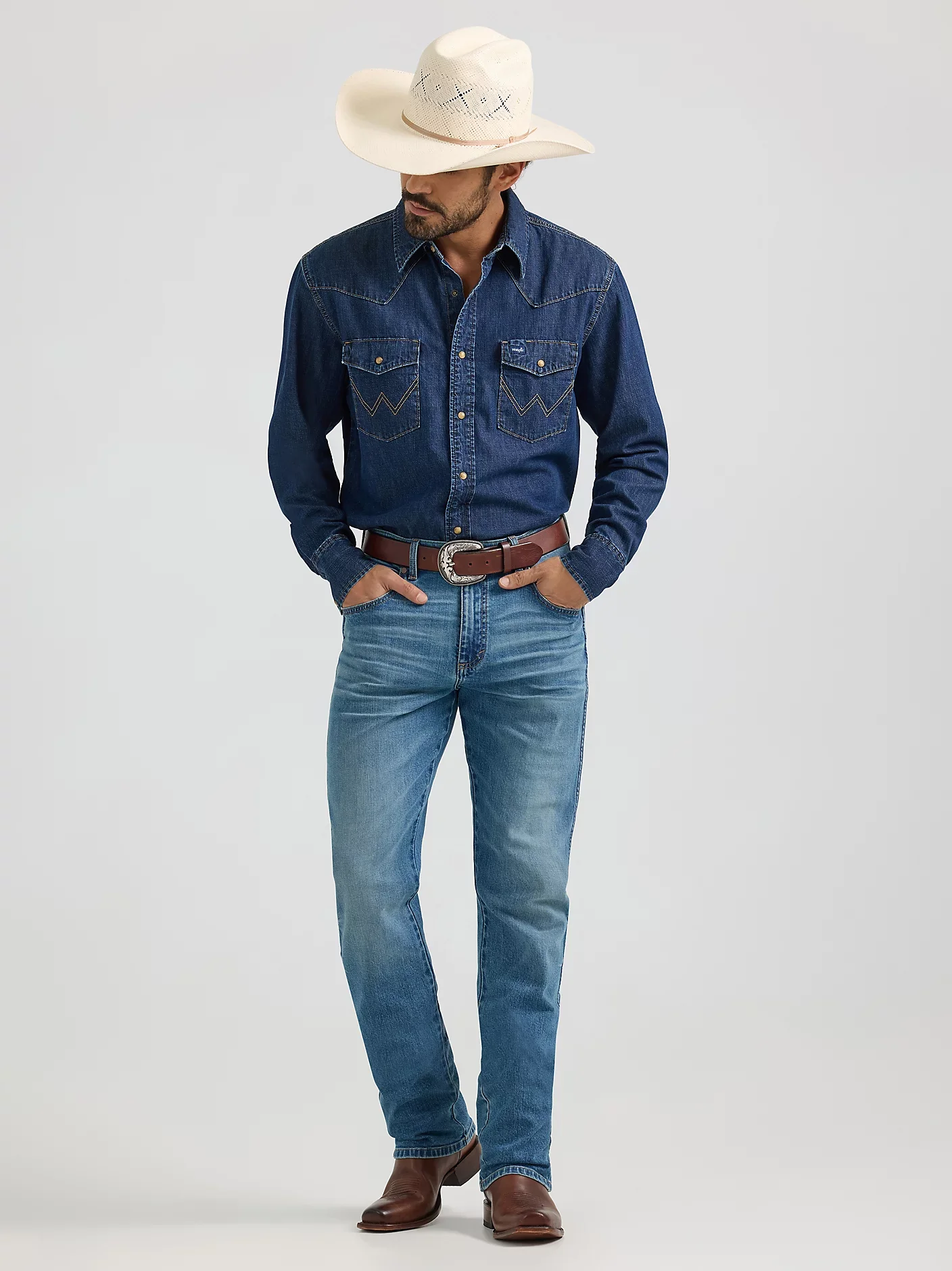 Wrangler® Classic Denim Western Snap Shirt - Image 5