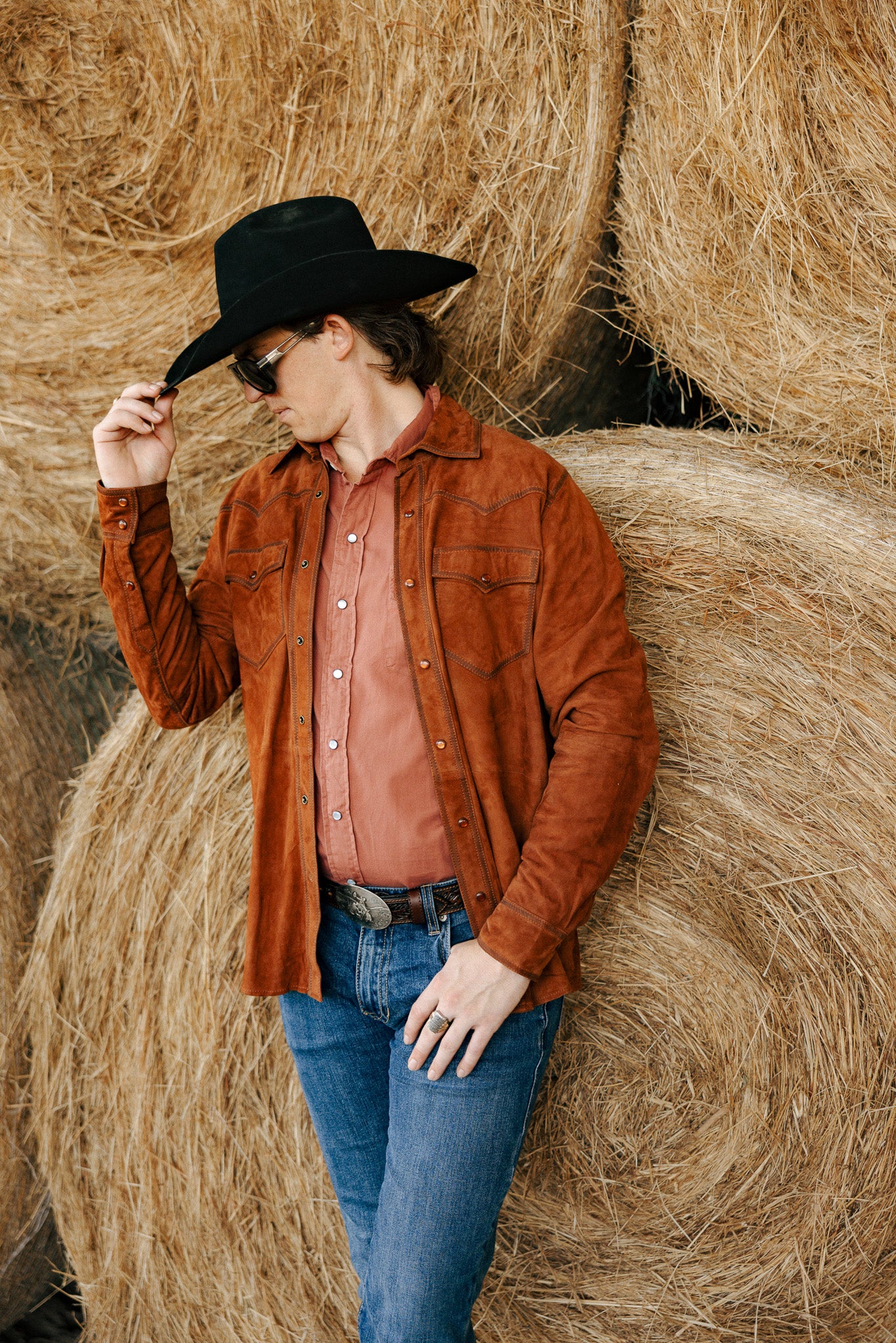Scully Yoke Lamb Suede Shirt Jacket - Image 3