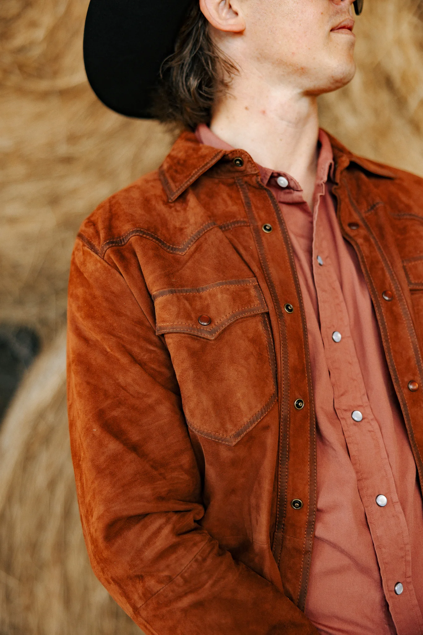 Scully Yoke Lamb Suede Shirt Jacket - Image 6