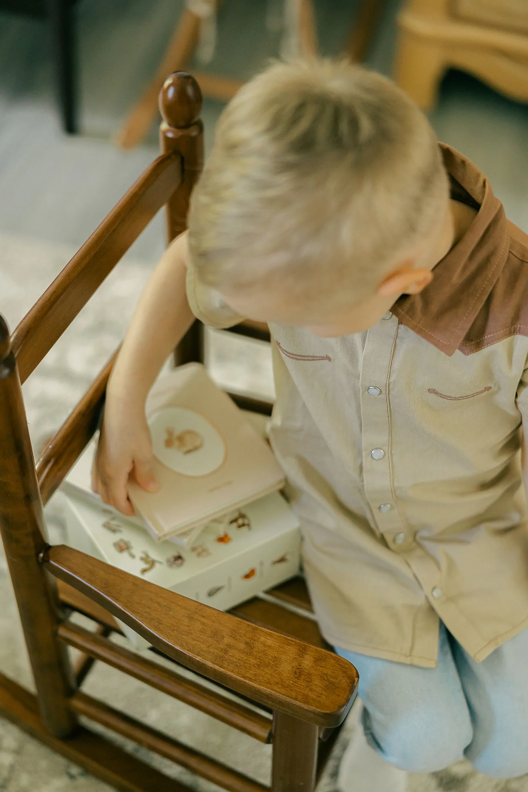 L'oved Baby Oatmeal | Kids' Western Button-Up Shirt - Image 4