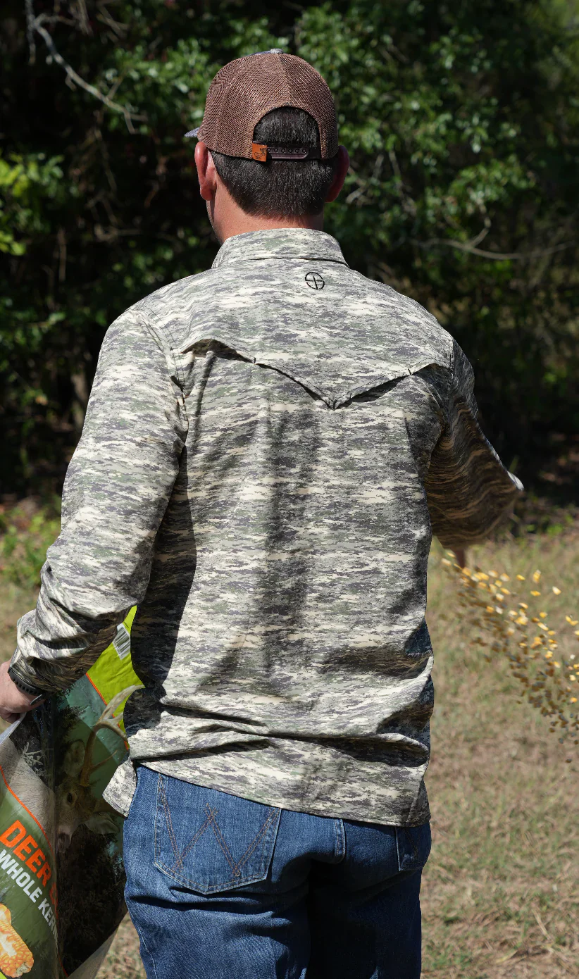 San Jac Men's Long Sleeve Performance Shirt - Camo - Image 4