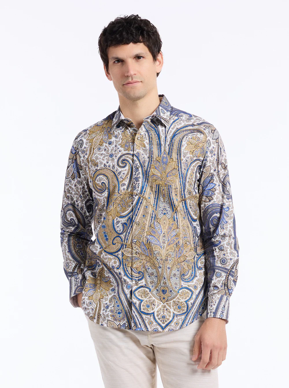 ROBERT GRAHAM LIMITED EDITION THE LANSKY LOOK LONG SLEEVE BUTTON DOWN SHIRT - Image 2