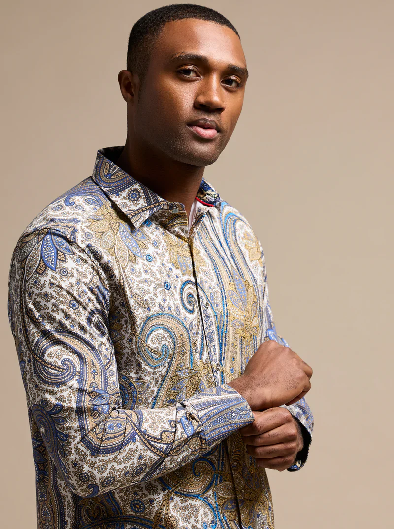ROBERT GRAHAM LIMITED EDITION THE LANSKY LOOK LONG SLEEVE BUTTON DOWN SHIRT - Image 5