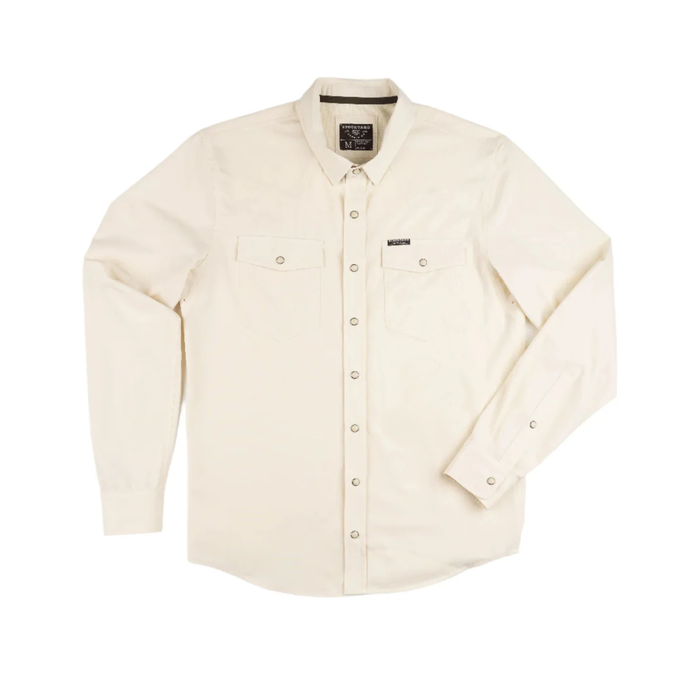 Stockyard Supply Co. "The Lone Star" - Long Sleeve Western Performance Pearl Snap - Cream