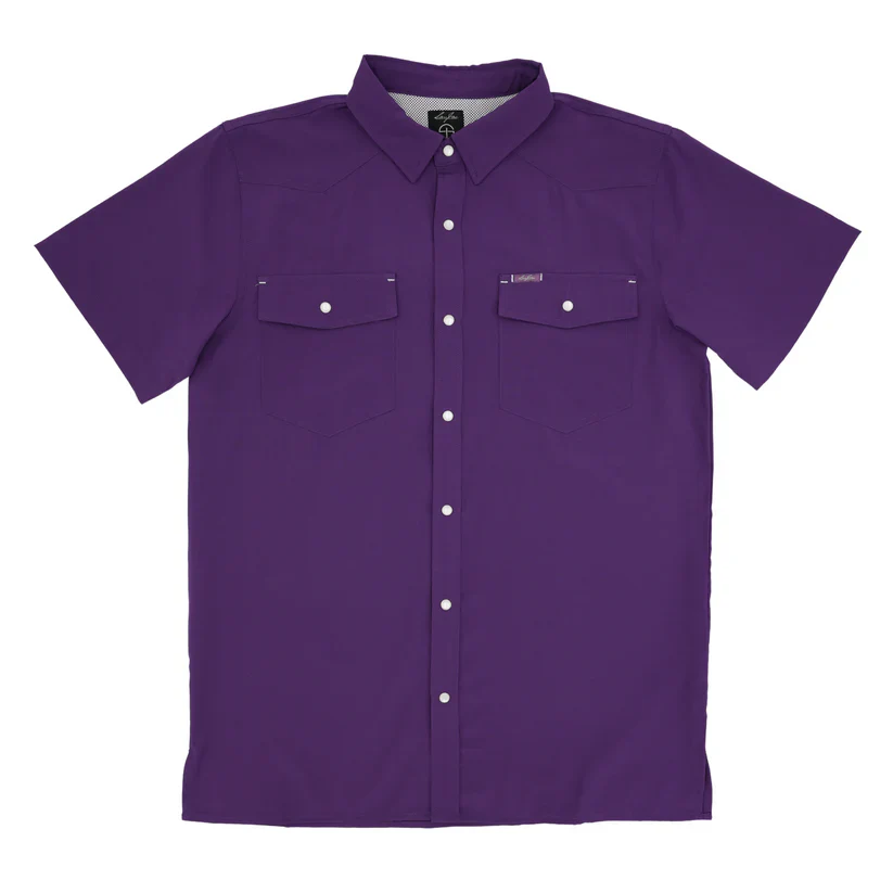 San Jac Men's Short Sleeve Performance Shirt - Purple