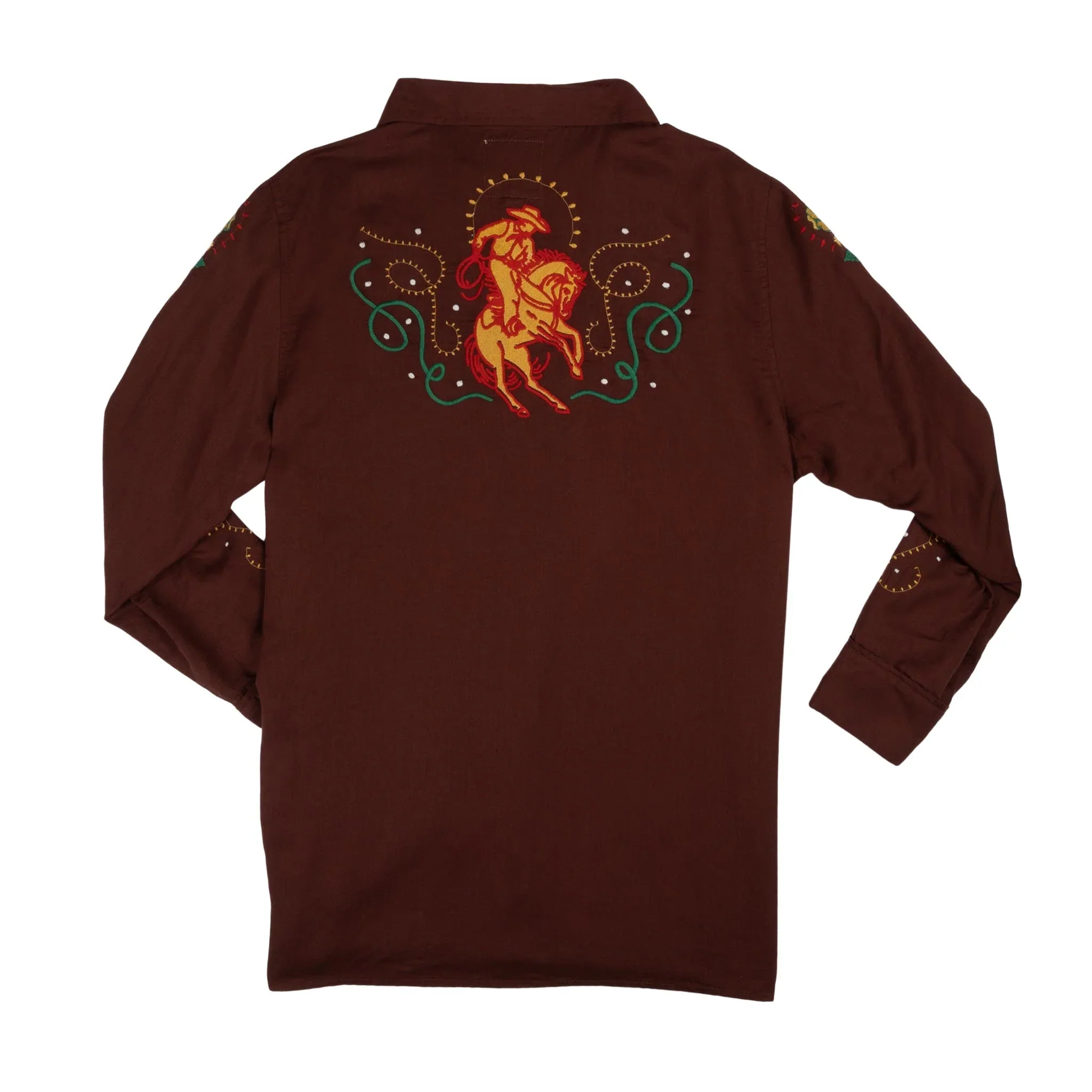 Sendero Show Pony Embroidered Western Pearl Snap Long Sleeve Shirt - Image 5