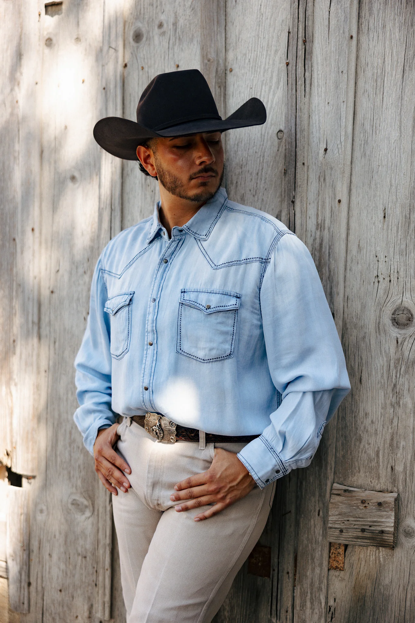 Scully Tencel Pic Stitch Shirt - Image 7