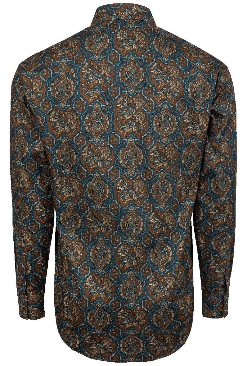 Stetson Medallion Paisley Snap Front Shirt - Brown - Image 2