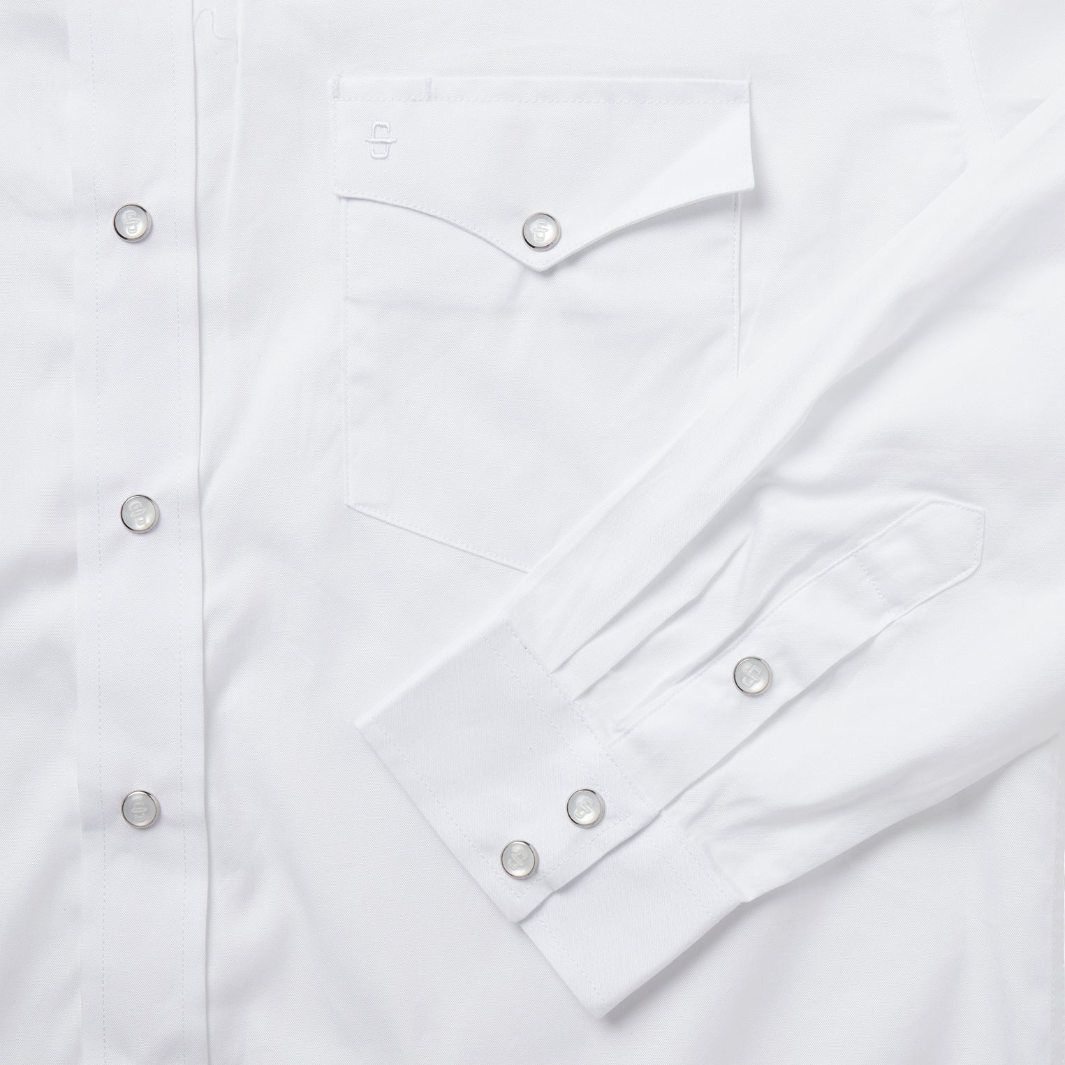 Stetson White Pinpoint Oxford Western Shirt - Image 5