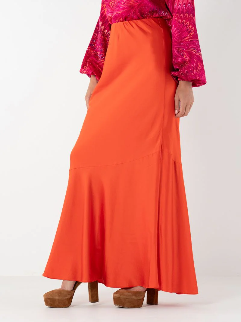 Emily McCarthy Bias Silk Cotton Skirt - Image 3