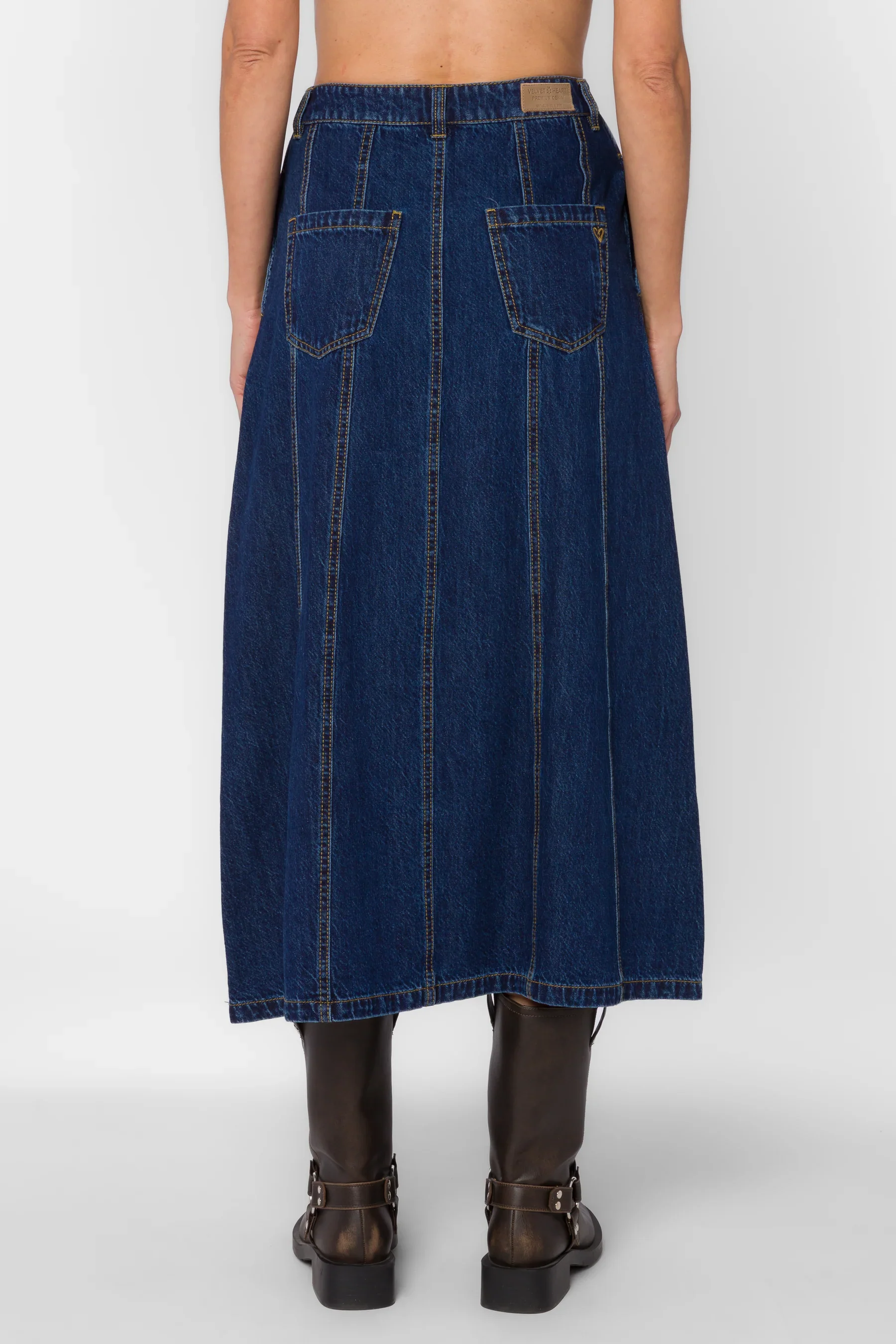 Velvet Heart Deedee Dark Rinse Skirt - Image 4