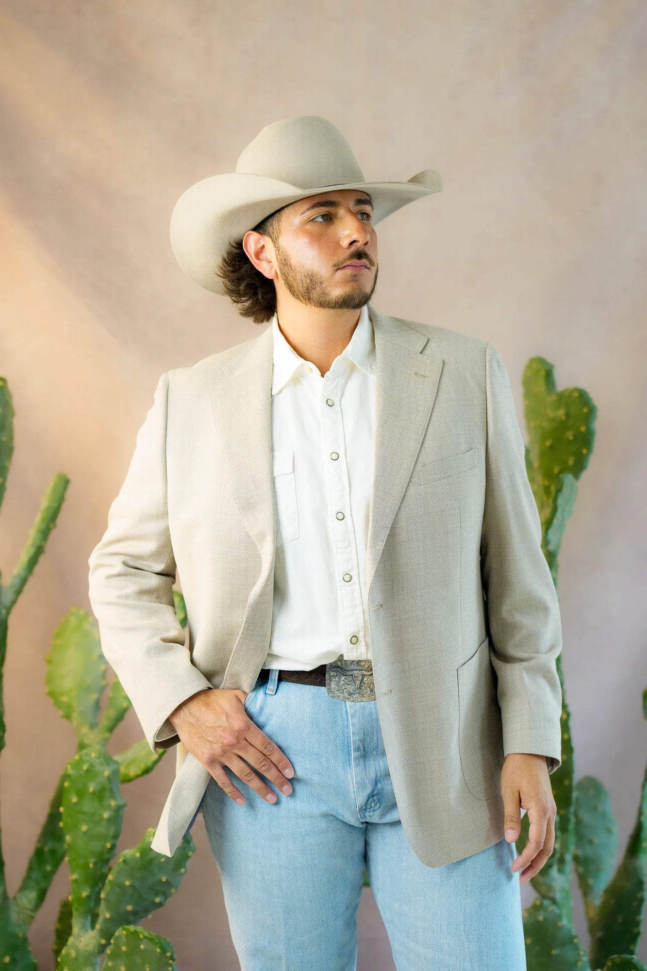Maverick Exclusive Basket Weave Sand Sport Coat - Image 7