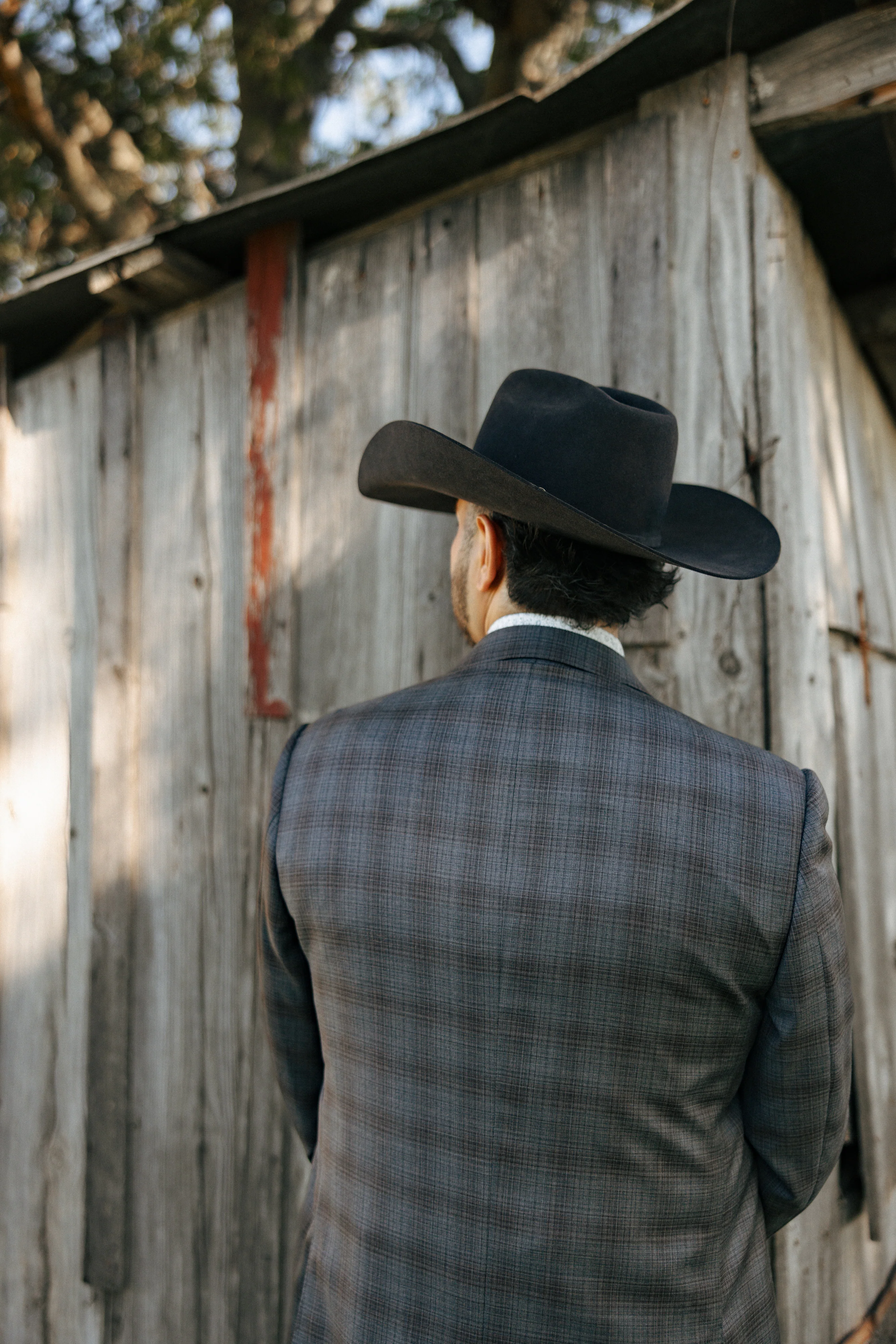 Byron Plaid Wool Grey and Rust Sport Coat - Image 7