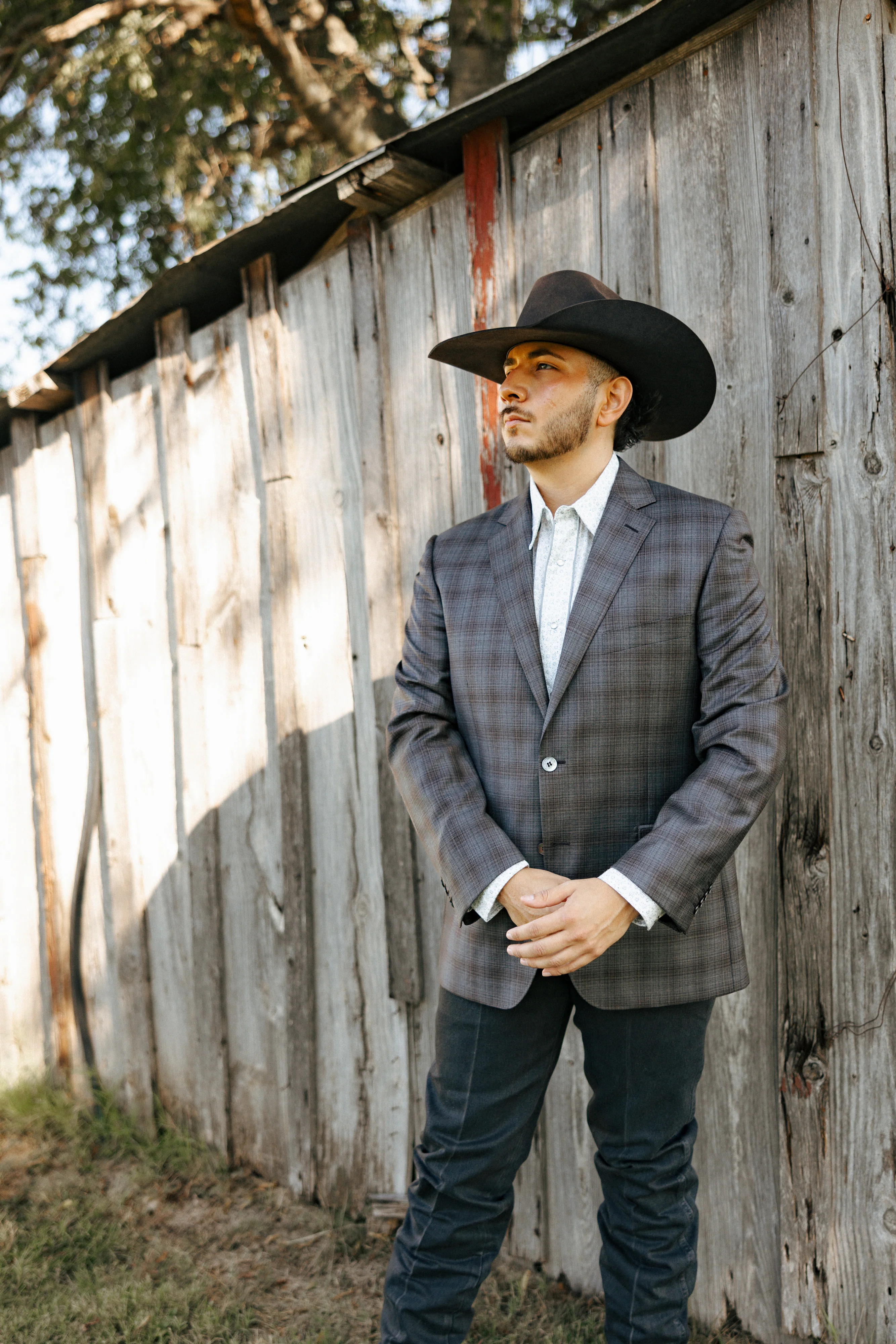 Byron Plaid Wool Grey and Rust Sport Coat - Image 8