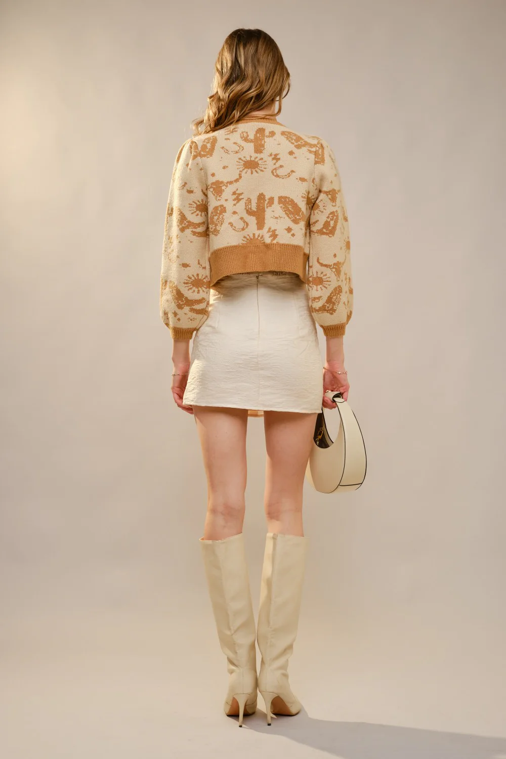 Blue B Western Motif Tie Front Cardigan - Image 5