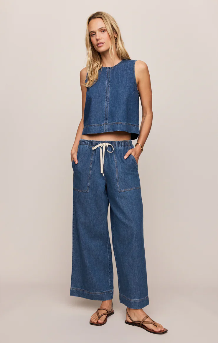 Z Supply Sun Seeker Denim Cropped Tank - Image 3