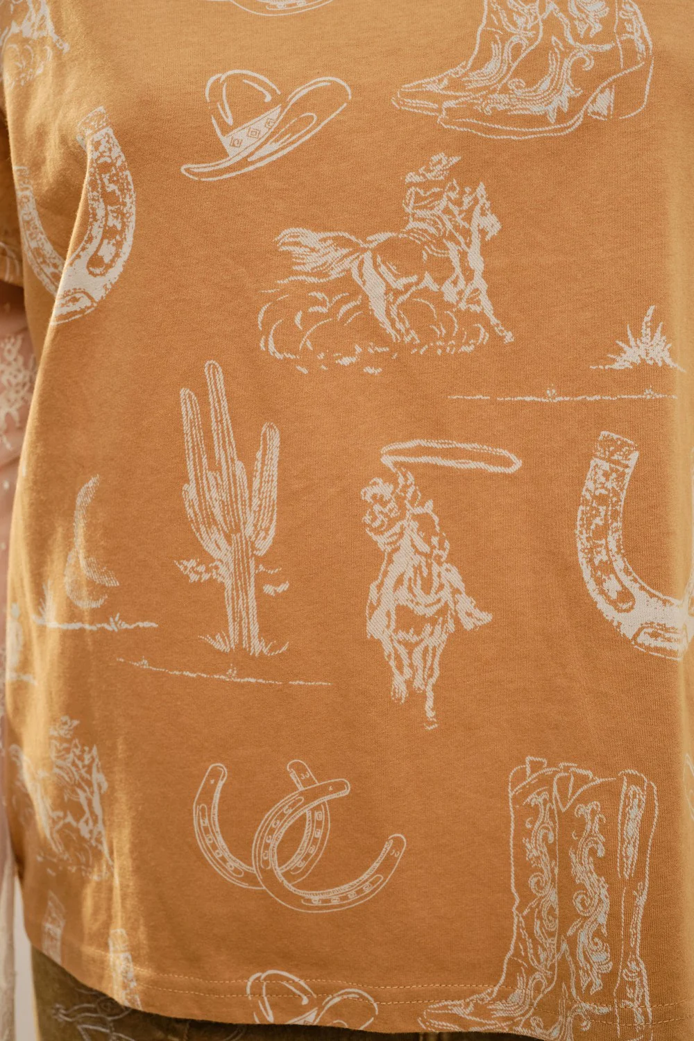 Blue B Round Neck Western Graphic Tee - Image 3