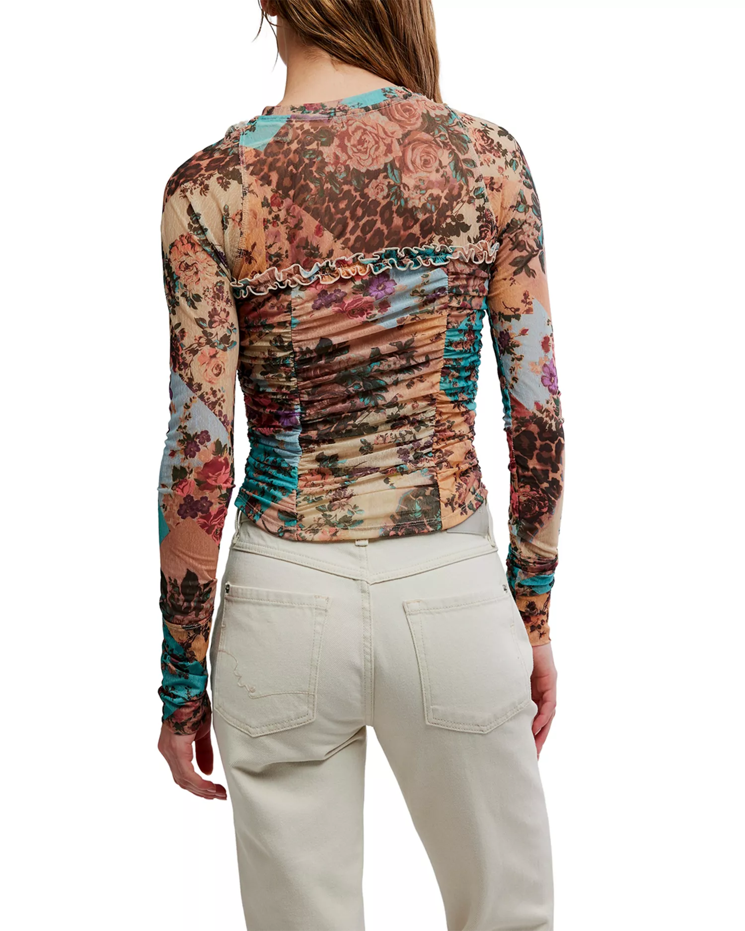 Free People Ariana Long Sleeve Ruched Top - Image 3
