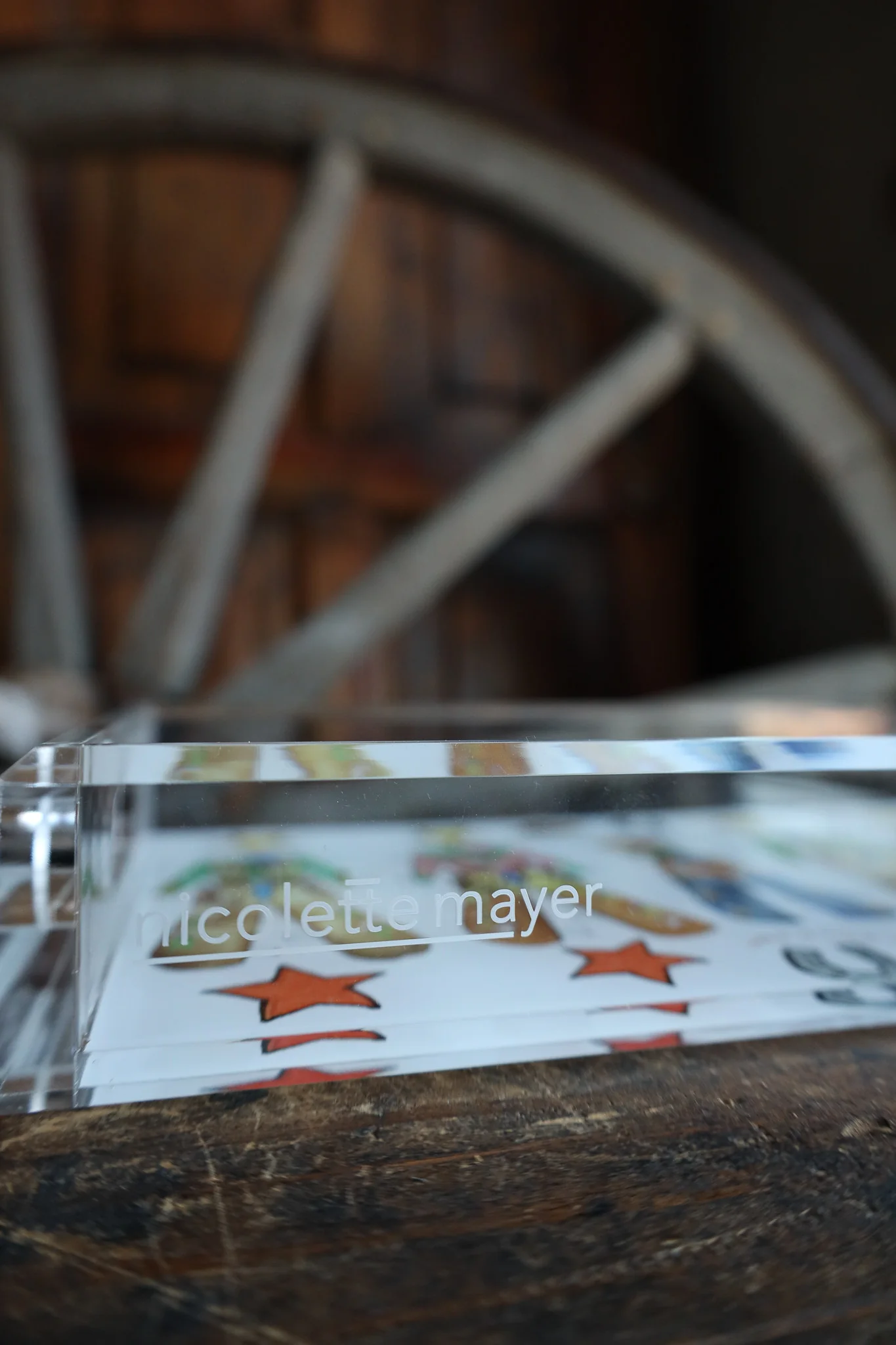 Nicolette Mayer Collection Paper Doll Chaps Acrylic Rectangle Decorative Tray - Image 3