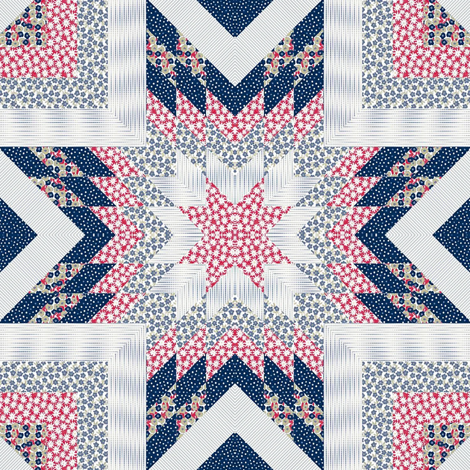 Ida Mae Adeline Patchwork Americana Quilted Ruby Vest - Image 5