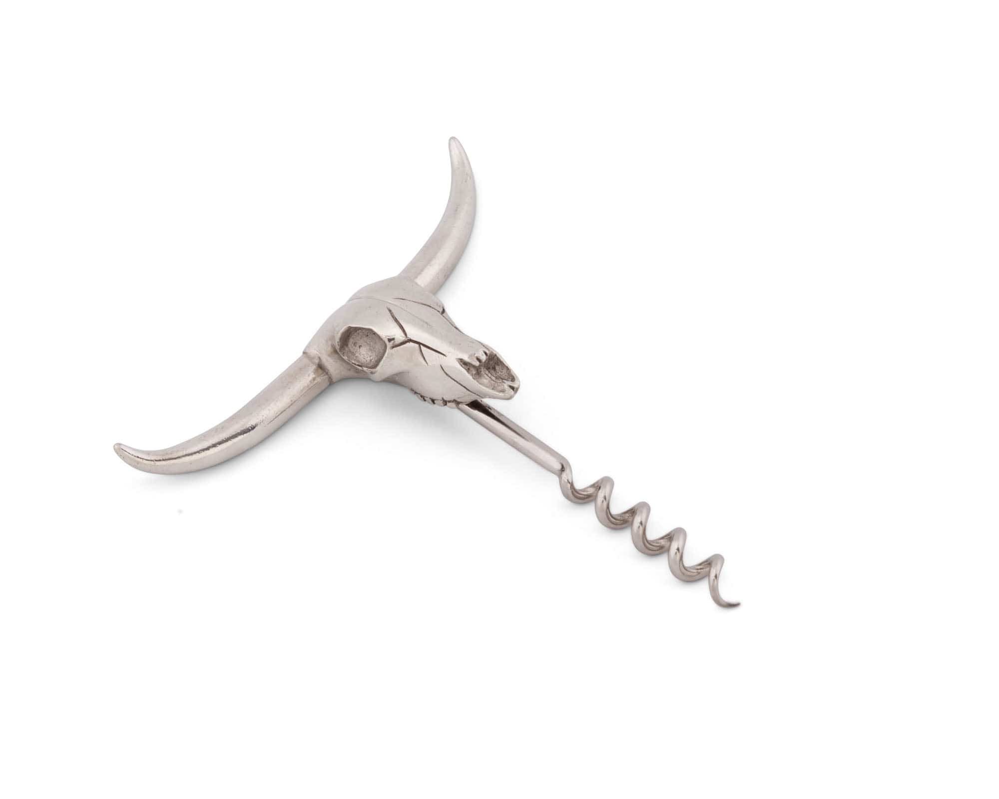 Vagabond Pewter Cow Skull Wine Pull - Image 3